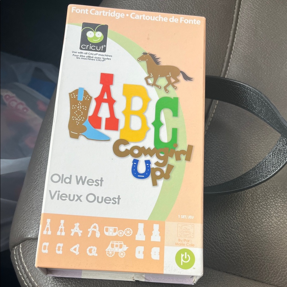 Cricut Old West Font Cartridge - Red, Yellow, Green